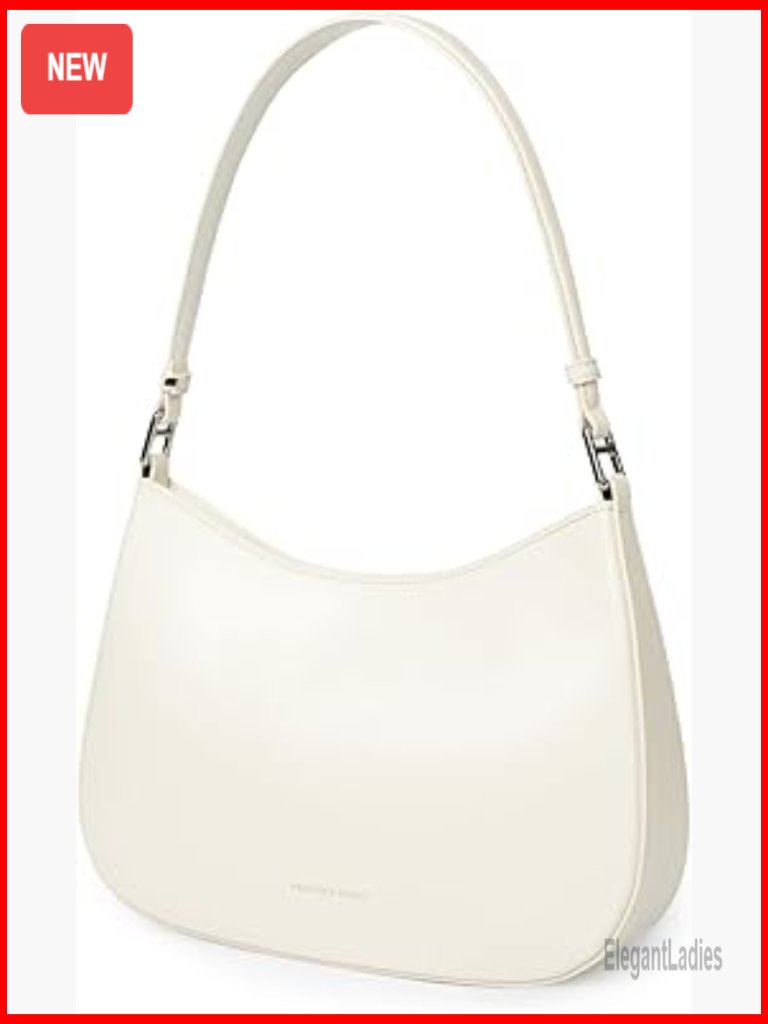 Genuine Leather Hobo Shoulder Bag With Magnetic Closure Medium Size